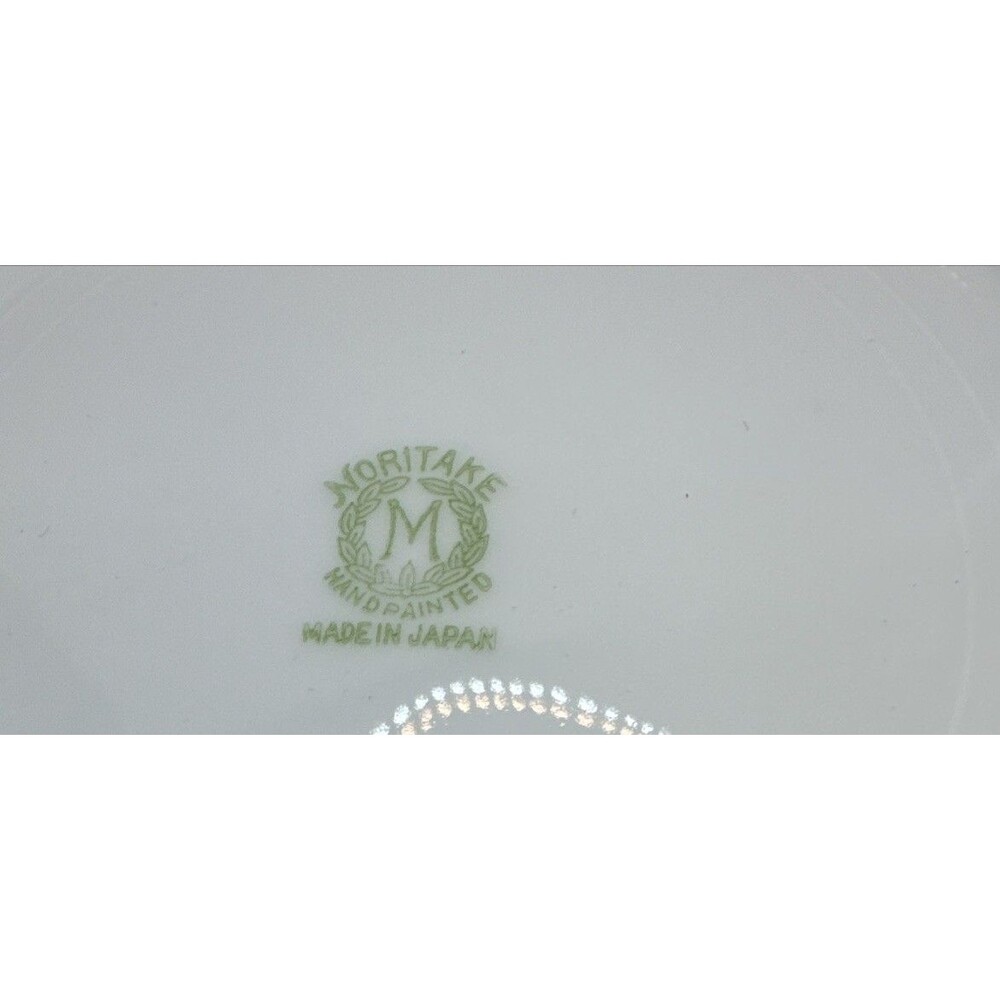 Vintage NORITAKE Morimura Japan Hand Painted Double Pierced 2 Handle Bowl - Picture 11 of 11